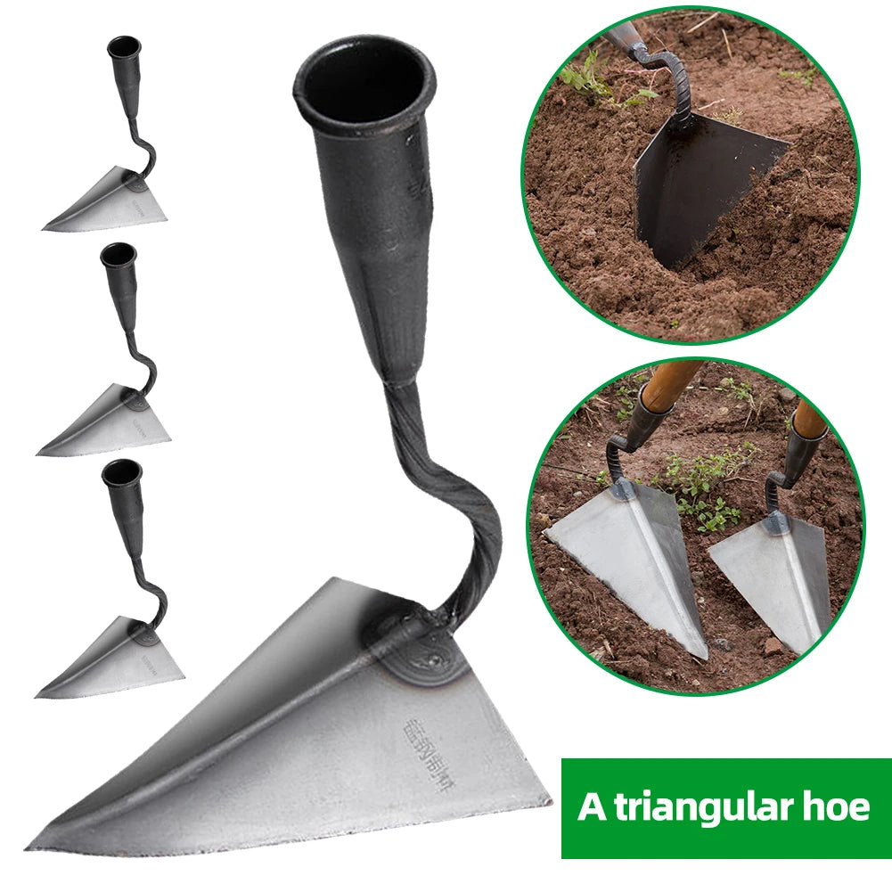 Small Tip Hoe Triangle Agricultural Land Turning Loose
 Soil Hoe Hand Plow/Manual Plough Rake Hoe Agricultural Farming Equipment