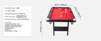 SucceBuy 6.3/7ft Billiard Table Pool Table Portable Foldable SpaceSaving Includes Balls Cues Chalks and Brush