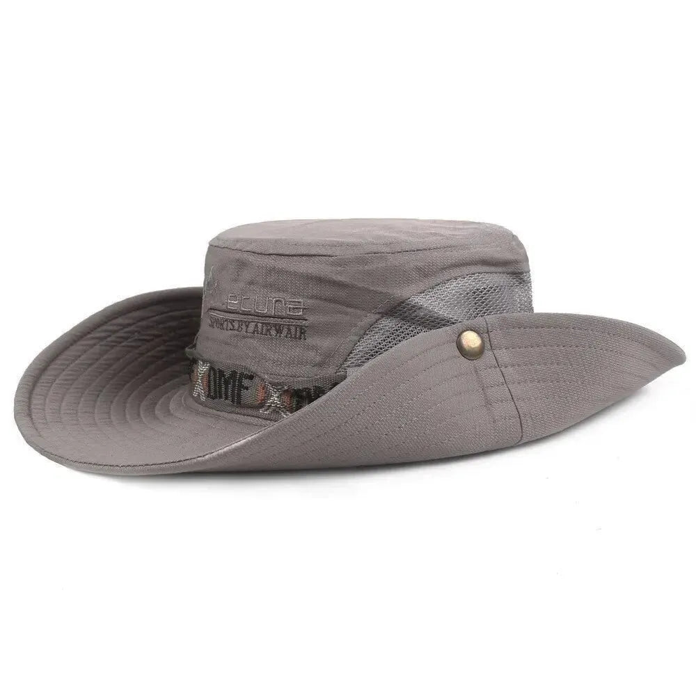 Sun shading hat, with chin strap