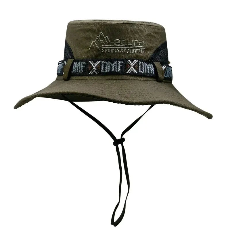 Sun shading hat, with chin strap
