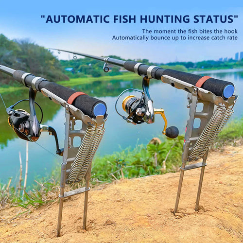 1-5pcs Automatic Fishing Rod bracket holders 
Stainless Steel pole stand Support double spring rest Brackets 
Fishing Accessories