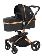 PU Leather Baby Stroller 2 in 1 Travel System 
High Landscape Portable Baby Pram
Newborns Aluminum Frame Baby Carriage