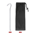 Tent Stakes Aluminum with Hook Kit, 6Pcs 18.3cm/7.2" Ground Pegs and Storage Bag for Outdoor Camping Canopy Tarp 1 Set