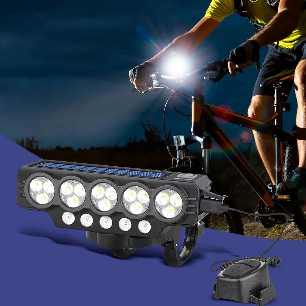 20LED Solar Bicycle Horn 
Light Power Display 
Cycling Safety                   Front Lamp 4000mAh High Brightness