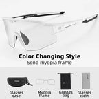 ROCKBROS Cycling Photochromic Glasses UV400 Outdoors Sports Sunglasses Bicycle Mens Frameless Glasses Goggles Technical Eyewear