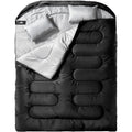 Double Sleeping Bag for Adults Mens with Pillow, 
XL Queen Size Two Person Sleeping Bag for All Season Camping Hiking Backpacking