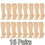 16 pairs copper compression socks
for men and women  
for running, traveling for nurses and pregnant women mid-calf design