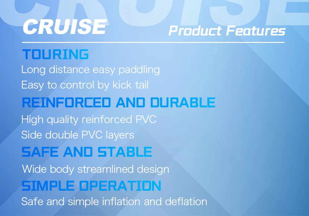 12'6 cruising paddle board for turing SUP Inflatable with 32" width and big capacity paddle board suitable for 2 persons