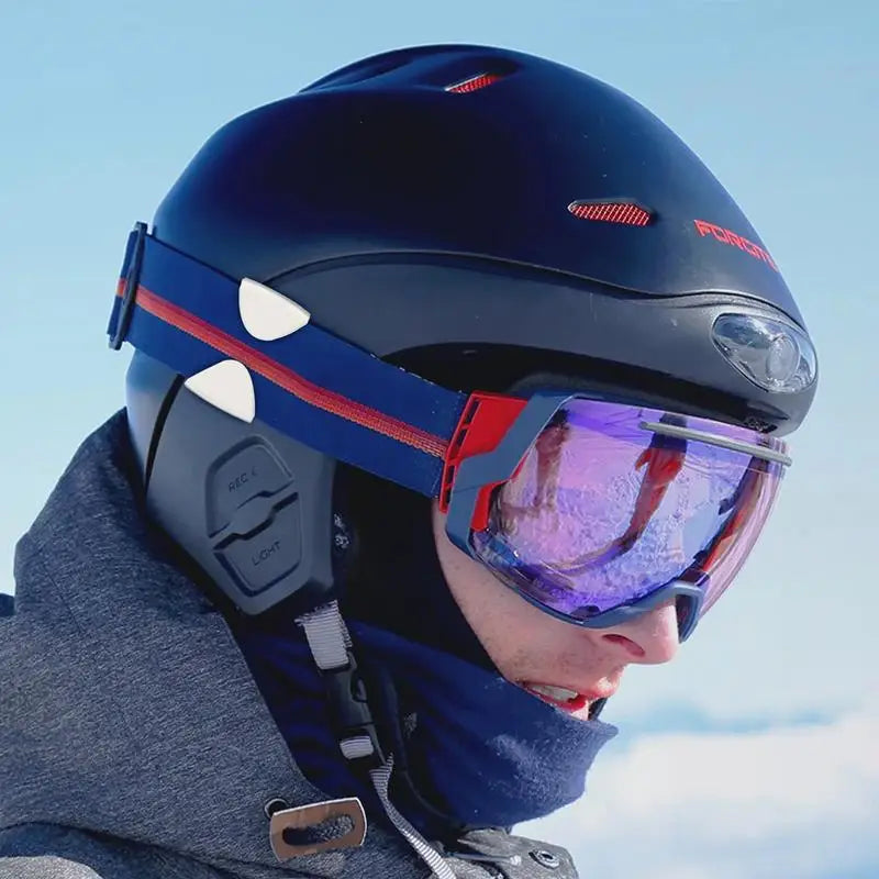 2Pcs/set Ski Goggle Clips Anti-Drop Goggle Grip Side Rails Belt Buckles Quick Release Ski Helmet Clip Mask Holder