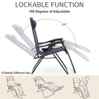Zero Gravity Set of 2 Portable Recliners
Camping ,Patio , Outdoor Garden Lounge Chair with Cup Holder ,Trays & Adjustable Pillow