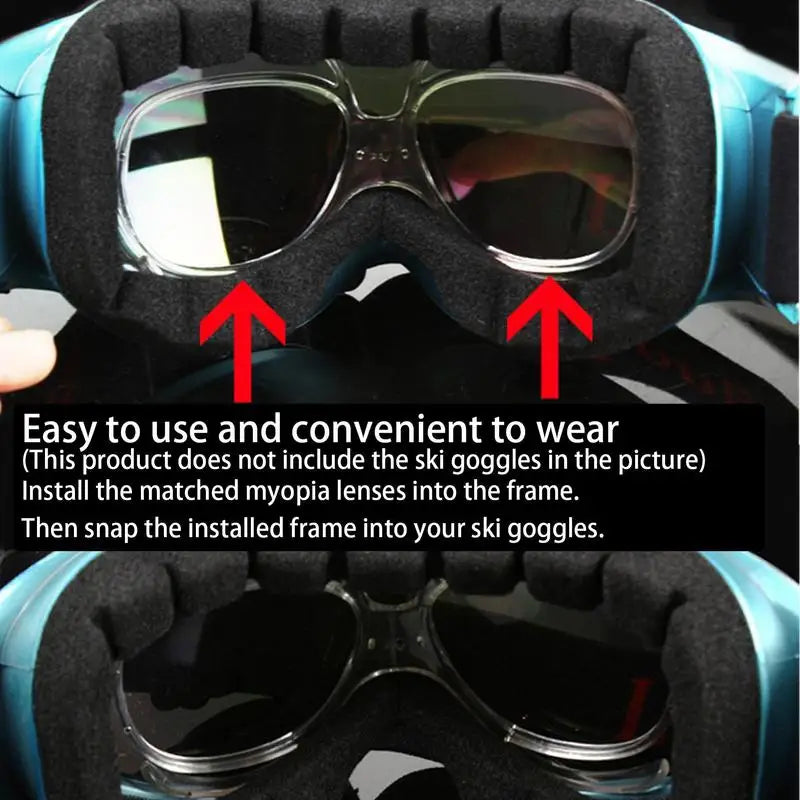 Prescription Ski Goggles Rx Insert Ski Goggles Insert Adapter Professional Transparent Flexible Bendable Goggles Accessories
