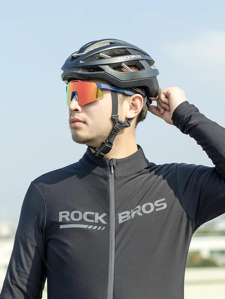 ROCKBROS Bicycle Glasses Polarized Photochromic Ultra-light Sunglasses Portable Comfortable Road Bike Eyewear Cycling Equipment
