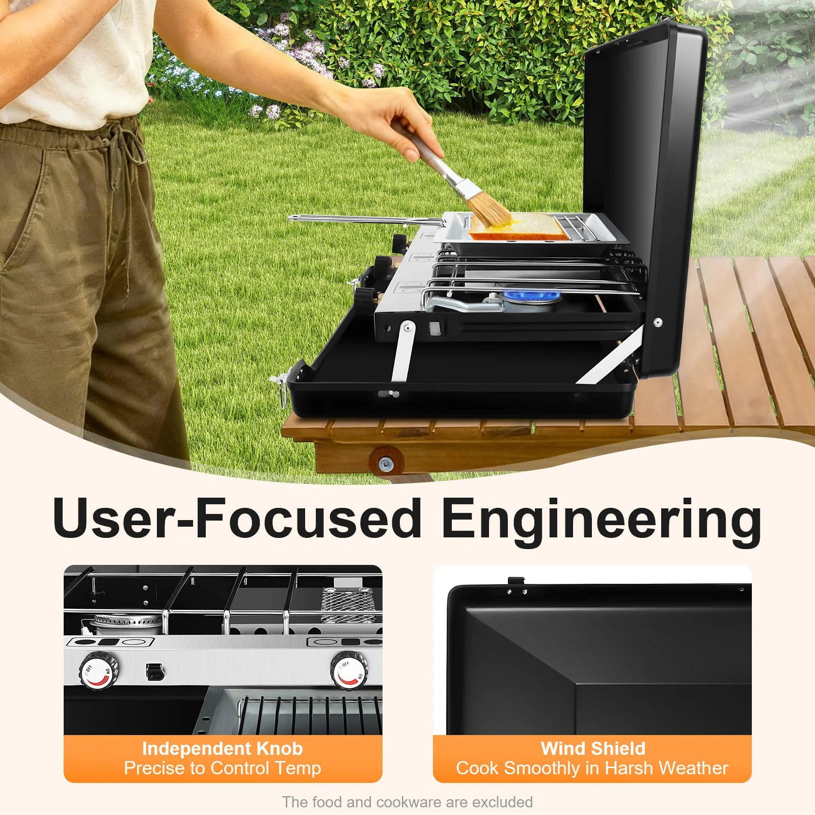 Portable Camping Stove 3-Burner   Propane