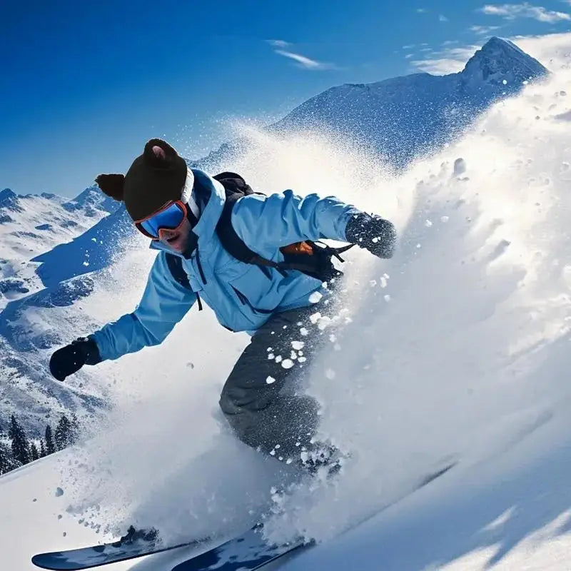 Ski Helmet Cover 
Funny Single Board Double Board Warm Ski Helmet Cover Personality Cover  Cat Ear Skiing Warmer