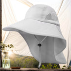 Summer 12CM Large Brim Sun Hat . 
Men Women Breathable Fishing Cap
Sun UV Protection Mesh Fisherman Hiking, Beach
