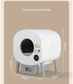 Automatic Smart Cat Toilet,   Electric Litter Box Can Be Remotely Controlled By App enclosed