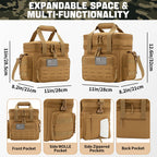 Lunch Box Expandable 18L 
Insulated Cooler Bag
 Leak Proof for Work, Camping,Picnics MOLLE Weave Strap