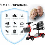 Mobility Scooter for Older Adults
All Terrain 4-Wheel Foldable
Electric Powered  Wheelchair