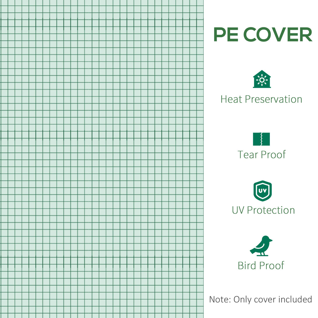 Outsunny 9.8' X 6.6' X 6.6' Plastic Greenhouse Cover替换, Heavy Duty Waterproof Tarp for Hoop House