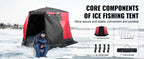 SucceBuy Portable Ice Shelter Insulated
Pop-Up Ice Tent with Carrying Bag