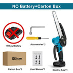 Gisam 8 Inch Brushless Electric Chainsaw
 Cordless Electric Saw Woodworking  
Cutting Tool Compatible with Makita 18v Battery Pin