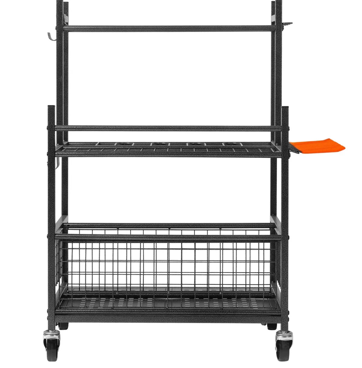 VEVOR Garden Tool Organizer, 16 Slots, Hooks, Tower Rack, Wheels, Garage, Long-Handled Tools, Rake, Broom, Metal Stand
