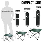 VILLEY Portable Camping Side Table,
Ultralight Aluminum Folding with Carry Bag
 for Outdoor Cooking, Picnic, Camp