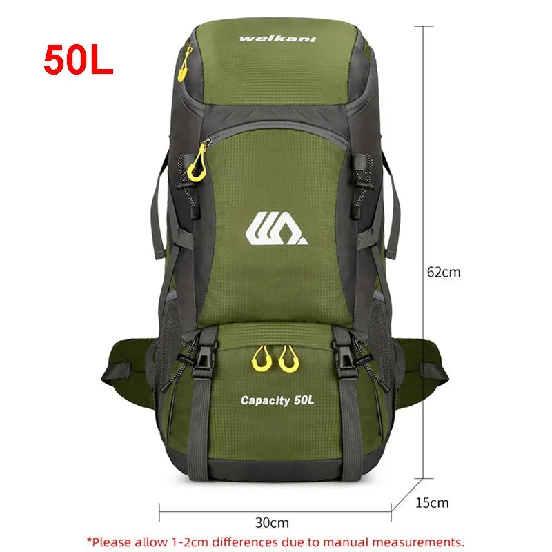 50L Travel Backpack Camping Men Large Hiking Bag 
Tourist Rucksack Waterproof ,Climbing Mountaineering 
A Must have