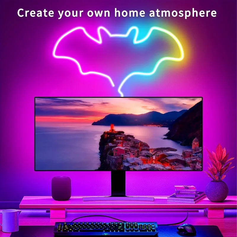 Neon LED Rope Lights 
For any dining or bed room 
Flexible LED Light configuration With Remote And APP Control