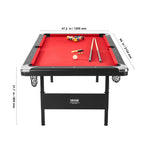 SucceBuy 6.3/7ft Billiard Table Pool Table Portable Foldable SpaceSaving Includes Balls Cues Chalks and Brush