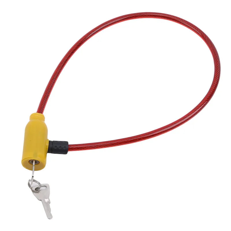 Bicycle Lock Exquisite Steel Cable. anti-theft With 2 Keys