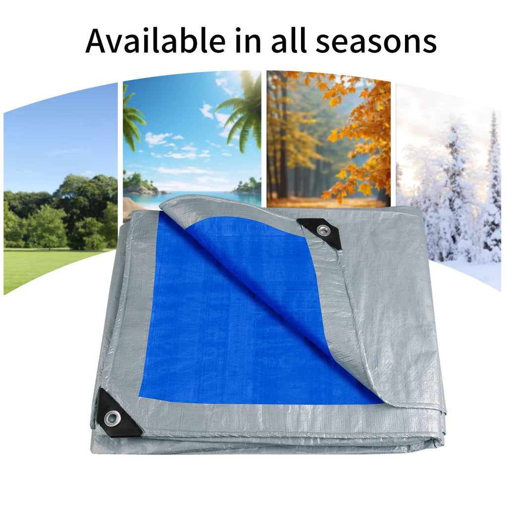 2/3/4/5M Waterproof Tarp Cover Thickened Heavy Duty Protective Cover Multipurpose Camping Tarpaulin for Emergency Rain Shelters