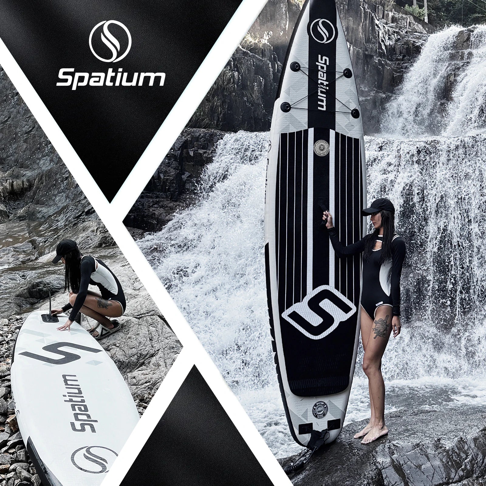 Spatium Inflatable Paddle Board Touring Portable Water Sports 
Air Inflatable Anti-Skid Surfing Board Equipped With Backpack