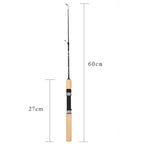 3PCS Ultra-Short Ice Fishing Rod 
60/80/100CM Telescopic,Lightweight  for Angling.