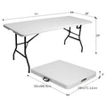 Extra-Large 6ft Waterproof Banquet Table - Heavy Duty Folding w/ Non-Slip Surface! Perfect for All Parties