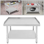 36*24*35 cm Commercial Work Table Work with Backsplash Prep for Kitchen Restaurant ,Garage ,Laundry