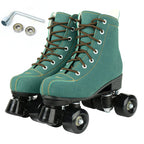 Size 35-45 Double Row Roller Skates 4 Wheels Flashing Skate Shoes For Women Girls Adult Outdoor Skating Training Quad Sneakers