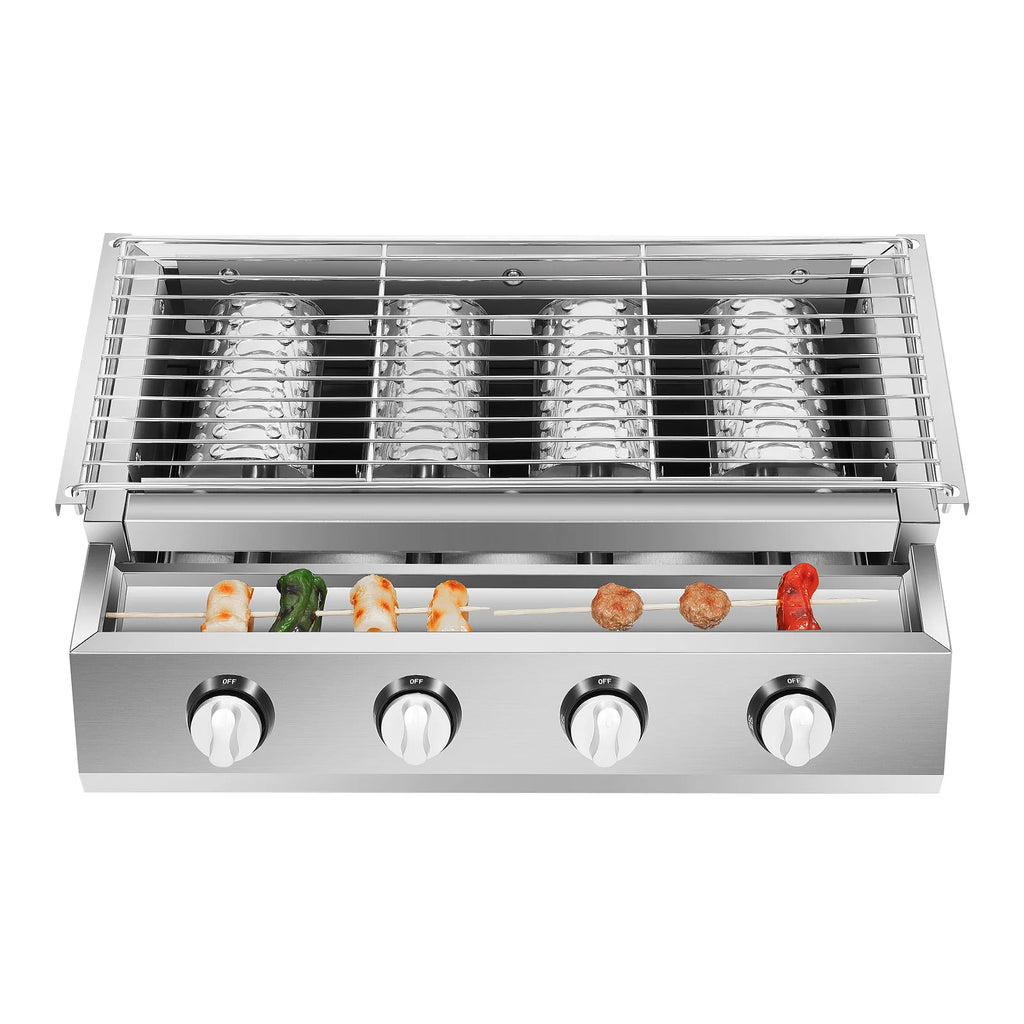 4 Burners , BBQ Propane Gas Grill.
Removable Smokeless Barbecue Grill
Portable for Outdoor Patio Garden