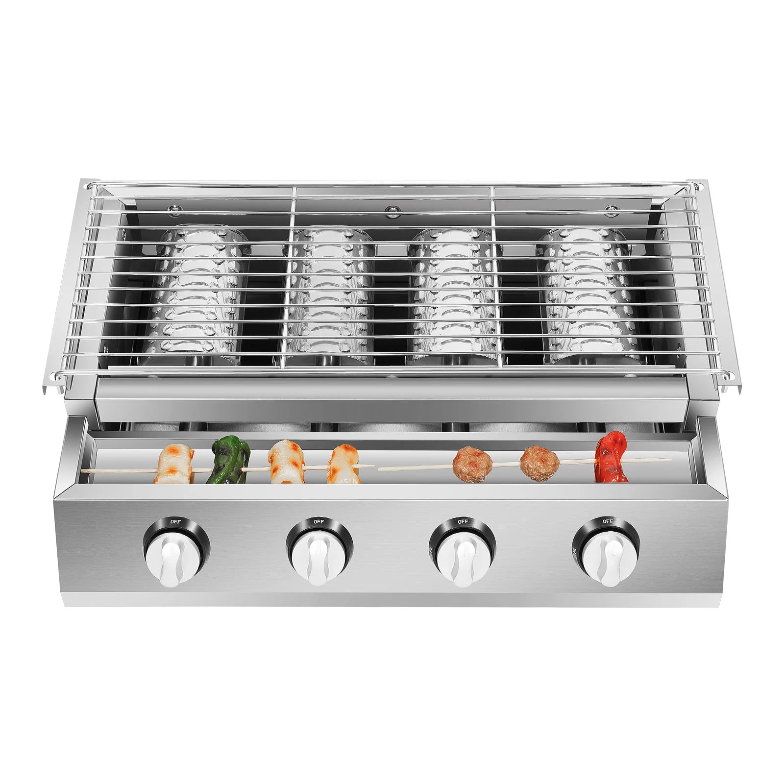 4 Burners , BBQ Propane Gas Grill.
Removable Smokeless Barbecue Grill
Portable for Outdoor Patio Garden