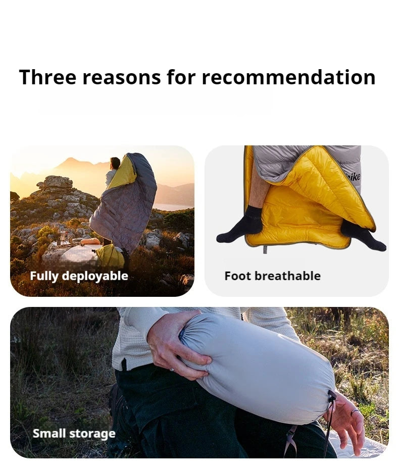 Naturehike Outdoor Down Sleeping Bag Duck Down 
Winter Ultralight Camping Portable Warm Envelope 650FP Adult