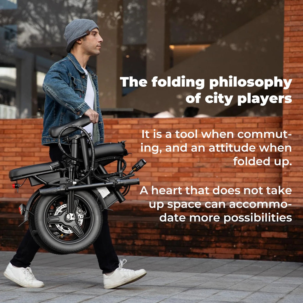 Adult Electric Bike, 20 MPH,    560W Motor,48V Removable Battery,
14inch Folding Maximum 32 Miles,1Year Warranty Ebike