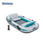 Bestway 65159 5 Person Inflatable Kayak - 
Durable PVC Material, Large Adventure Boat, Kit Format, Highly Buoyant and Stable