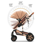Baby Stroller Combo Car Seat, Travel System with Isofix Base,
Baby Carriage 3in1 Reversible Foldable Standard Stroller