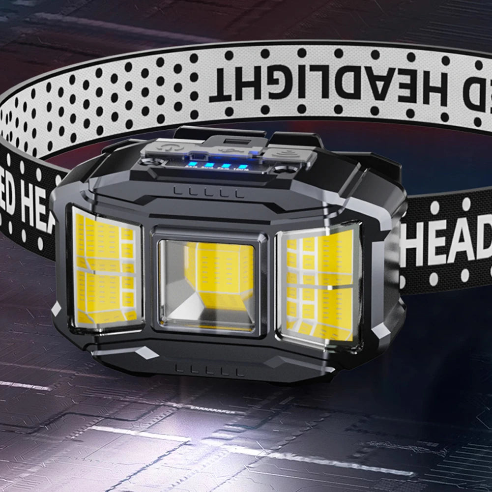LED Strong Headlight,  Motion Sensor, Induction Headlamp 
owerful for Outdoor Night Fishing