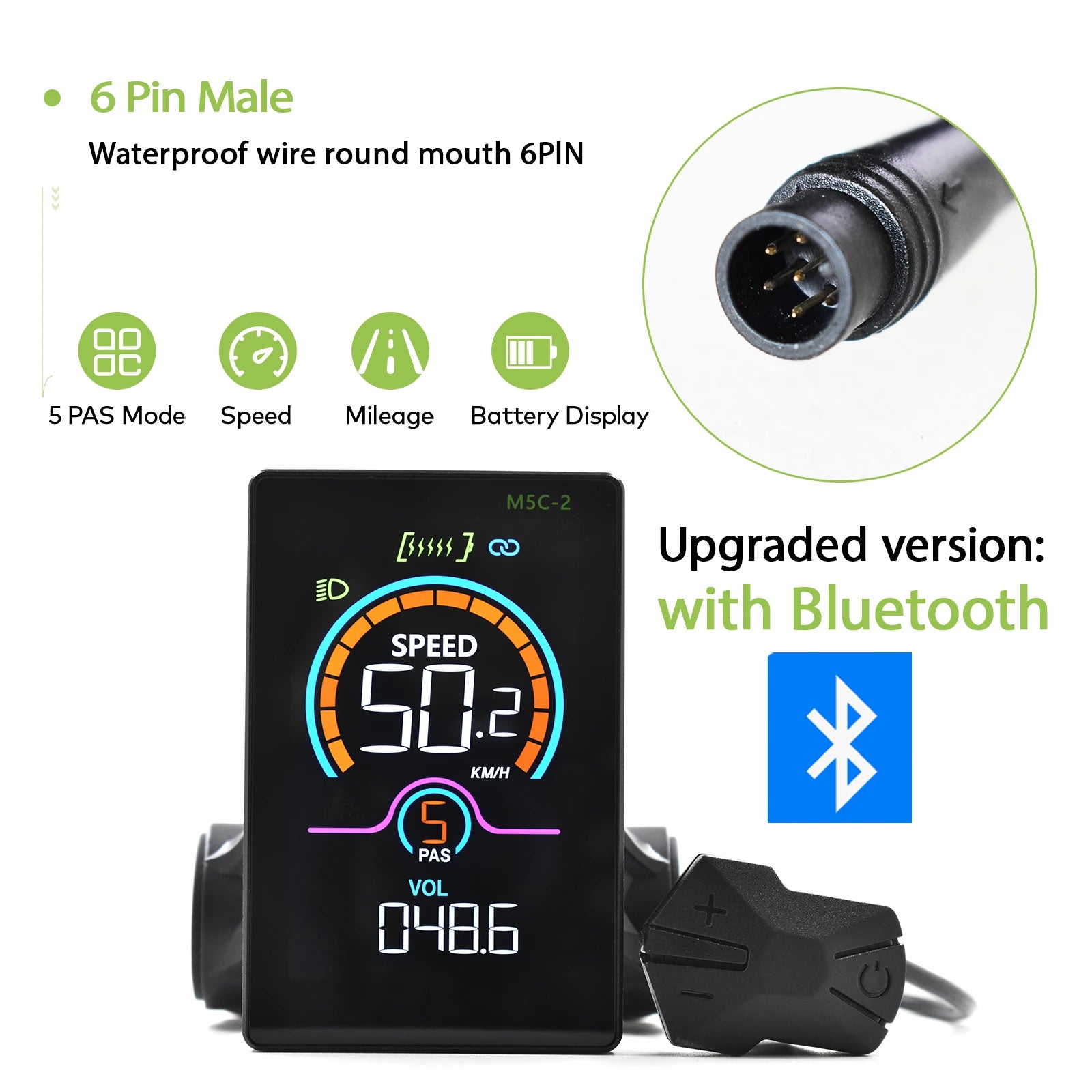 [Haytrix-US] Fatbike V20 Screen 
EBike LCD Display Bicycle Speedometer Cycling Computer