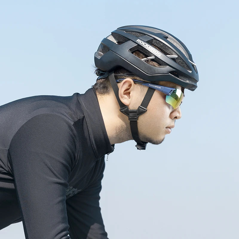 ROCKBROS 3 Lens Bicycle Glasses Adjustable Polarized Bicycle Sunglasses Eyewear Men Women Sports MTB Road Cycling Glasses