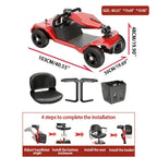 Mobility Scooter for Older Adults
All Terrain 4-Wheel Foldable
Electric Powered  Wheelchair
