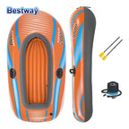 Bestway 61142 1-3 Person Heavy Duty Inflatable Kayak -
 Long Lasting PVC Rafting Adventure Boat for Thrilling Water