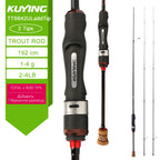 KUYING TETON  5'2" 6' 6'3" 6'4"6'2" 6'6"  Cane Spinning Rod &  Casting FUJI Carbon 1-4g 0.8-3g 2-10g M-Fast bfs