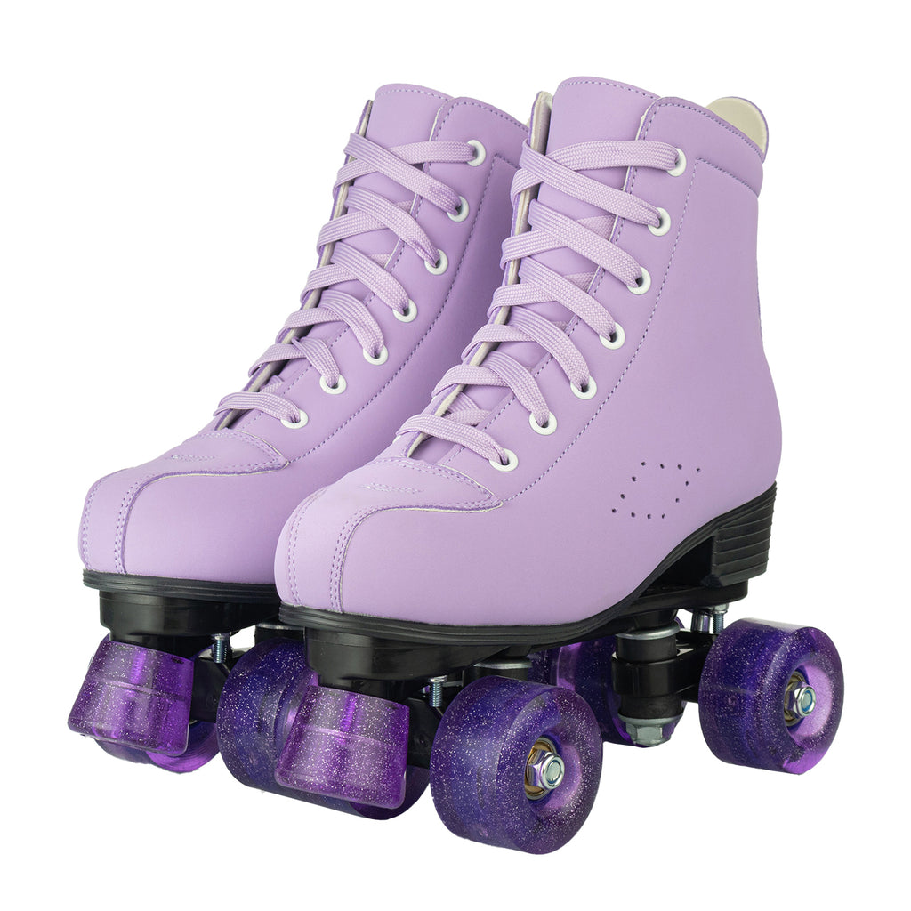 Size 35-45 Double Row Roller Skates 4 Wheels Flashing Skate Shoes For Women Girls Adult Outdoor Skating Training Quad Sneakers